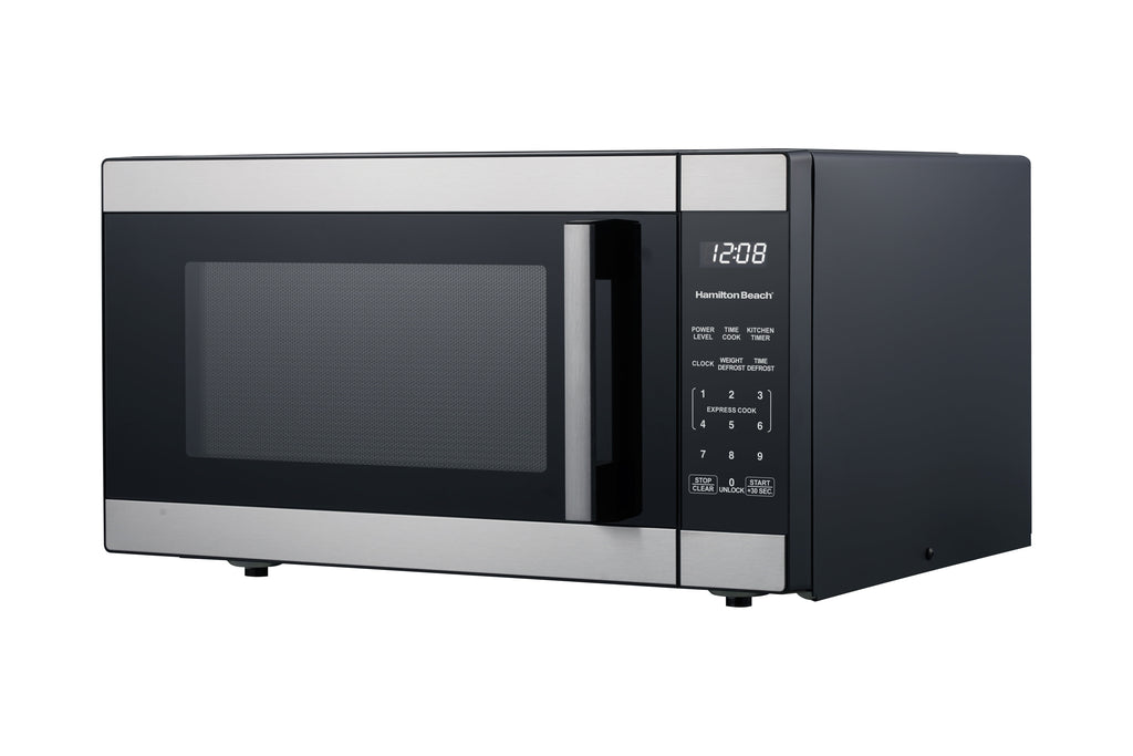 Hamilton Beach 1.6 Cu ft Sensor Cook Countertop Microwave Oven in Stainless Steel, New