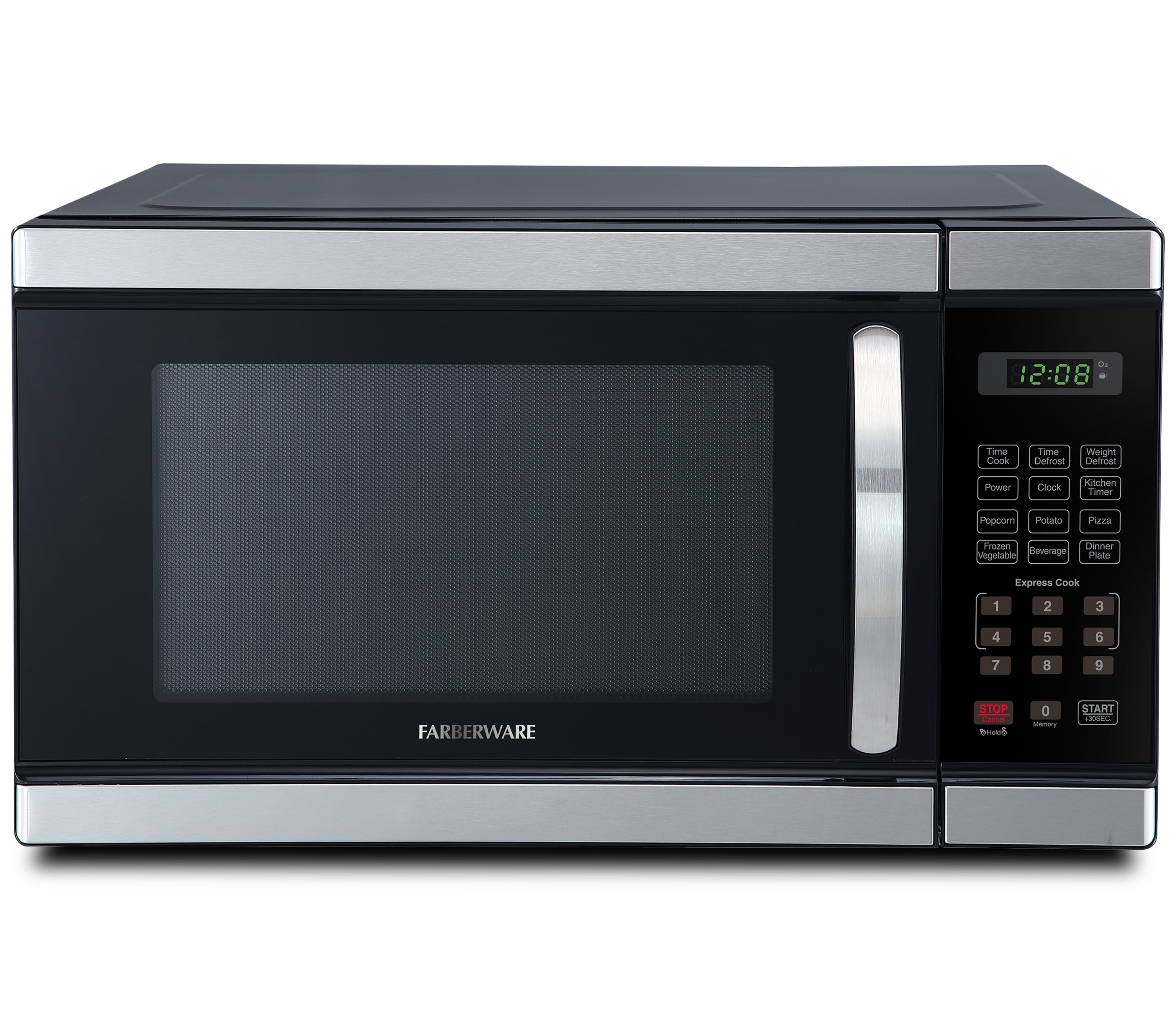 Farberware 0.7 Cu. Ft Compact Microwave Oven, 700W, Stainless Steel