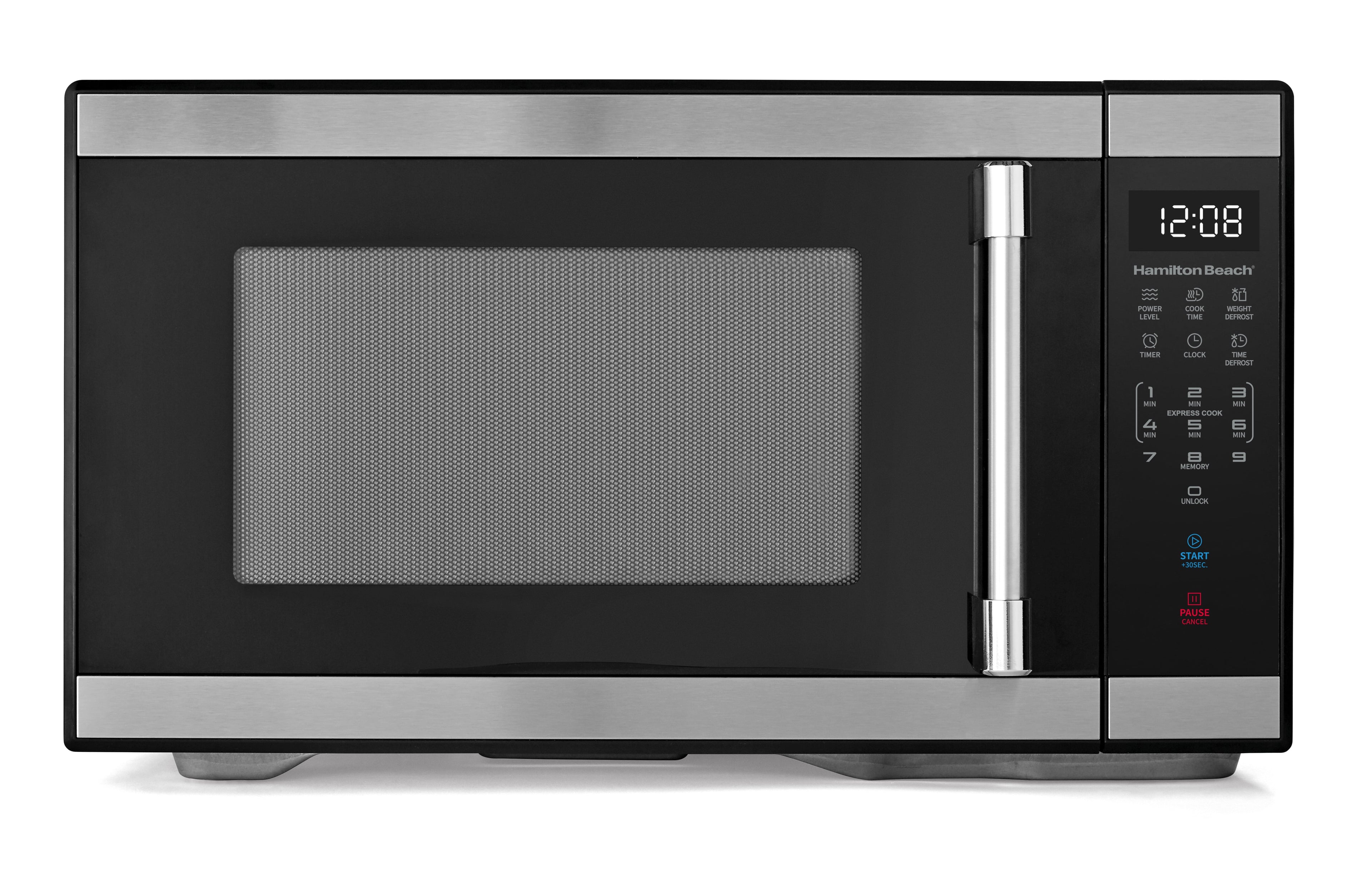 Hamilton Beach 1.1 Cu Ft Countertop Microwave Oven, Stainless Steel