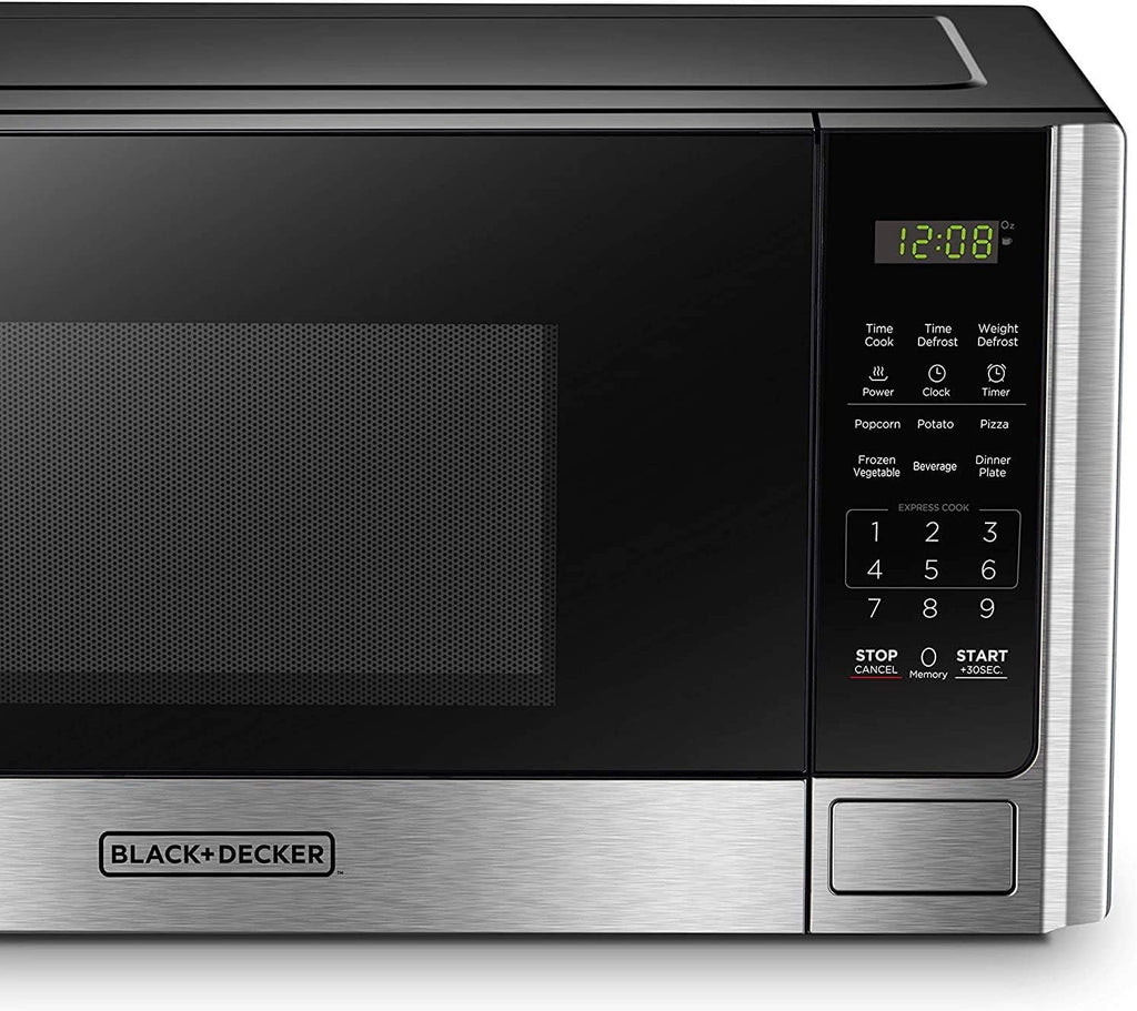 BLACK+DECKER 0.9 Cu.ft Countertop Microwave Oven in Stainless Steel