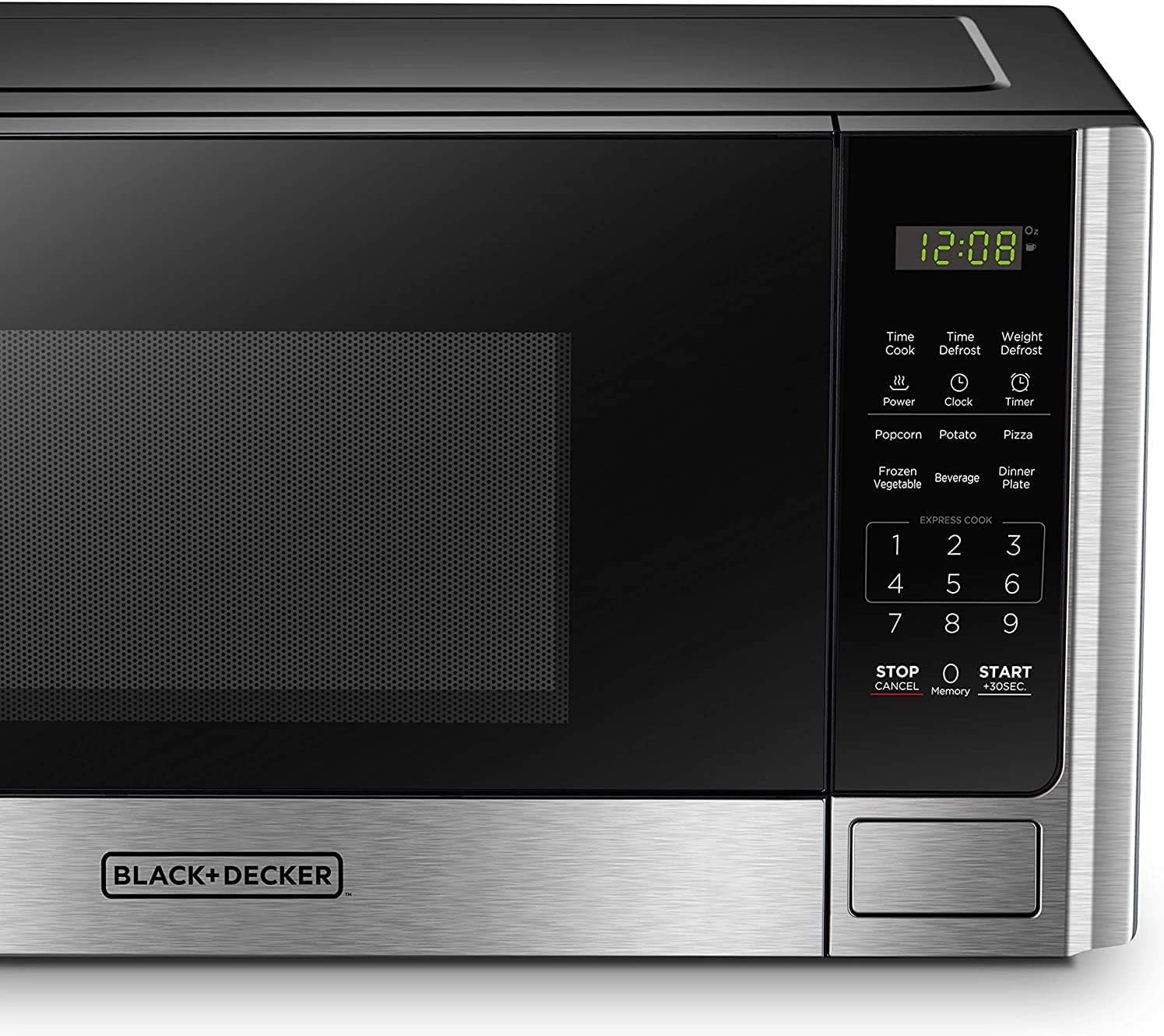 BLACK+DECKER 0.9 Cu.ft Countertop Microwave Oven in Stainless Steel
