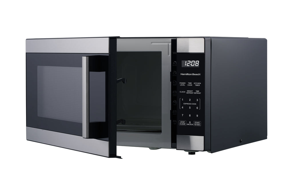 Hamilton Beach 1.6 Cu ft Sensor Cook Countertop Microwave Oven in Stainless Steel, New