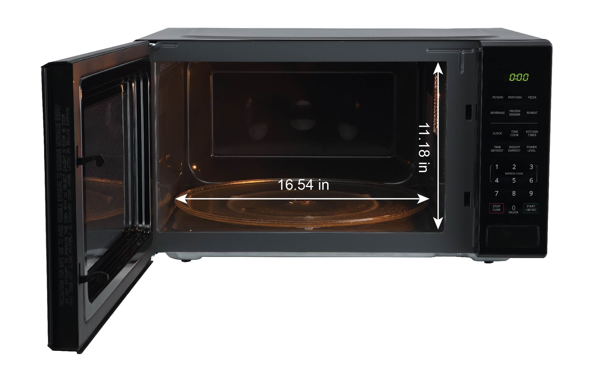 Mainstays 2.2 cu ft Countertop Microwave Oven, Black, New
